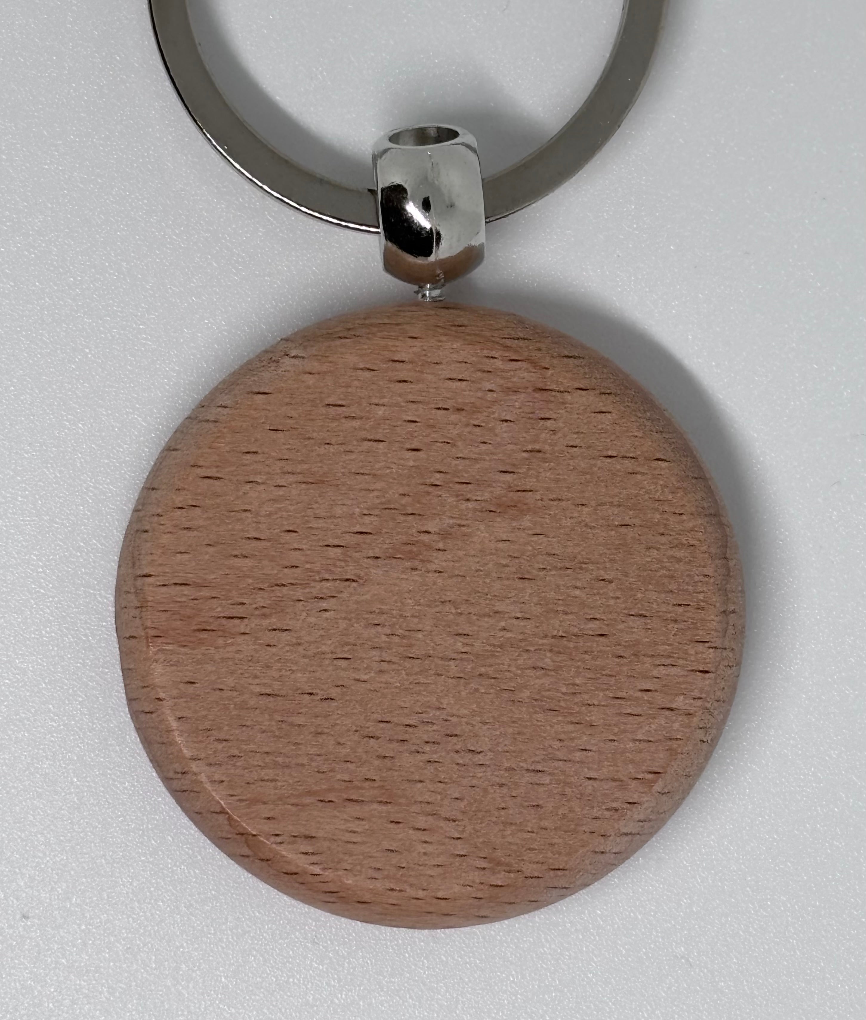 Wooden Round Keyring