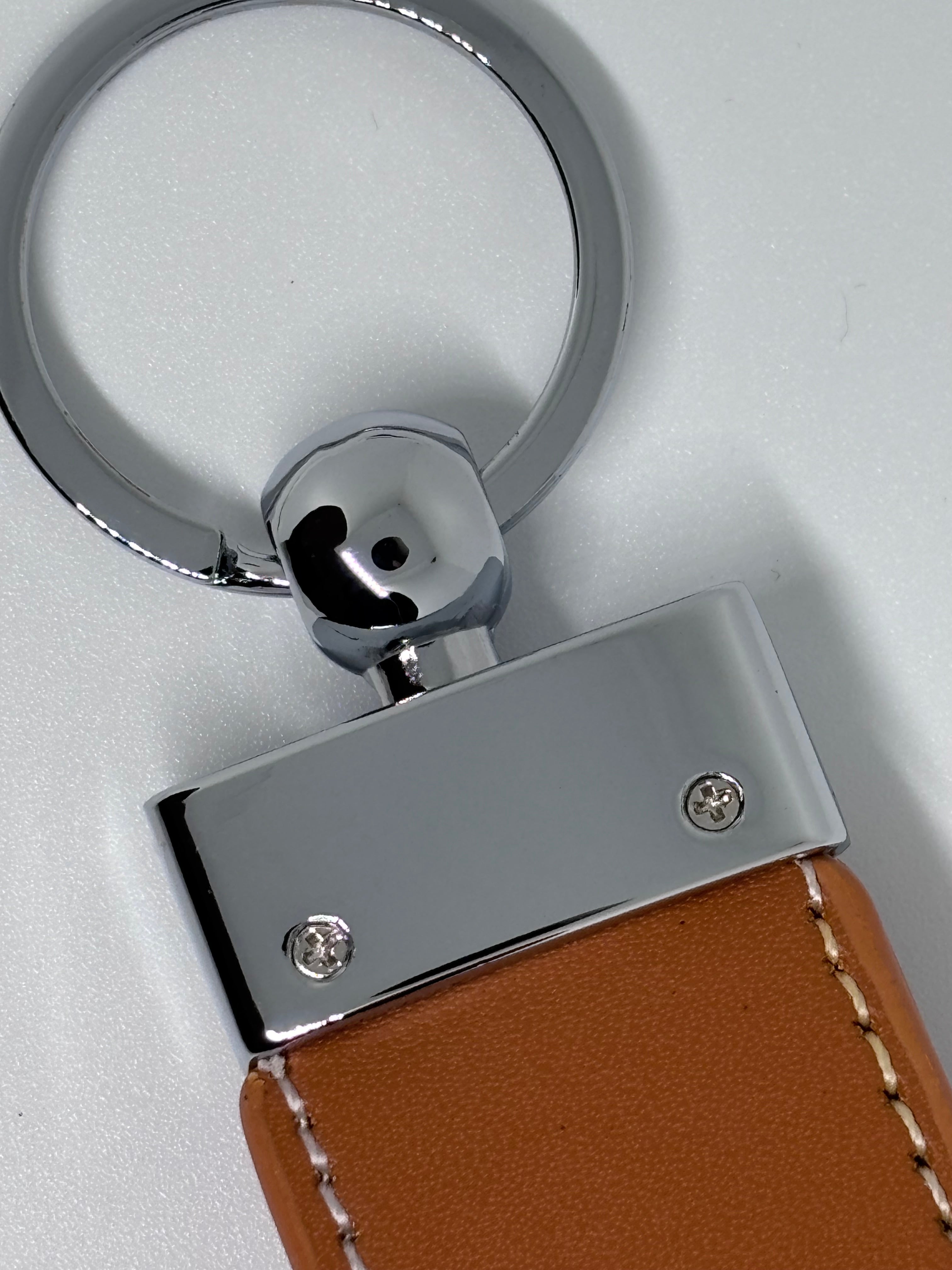 Leather Loop Keyring (Light Brown)