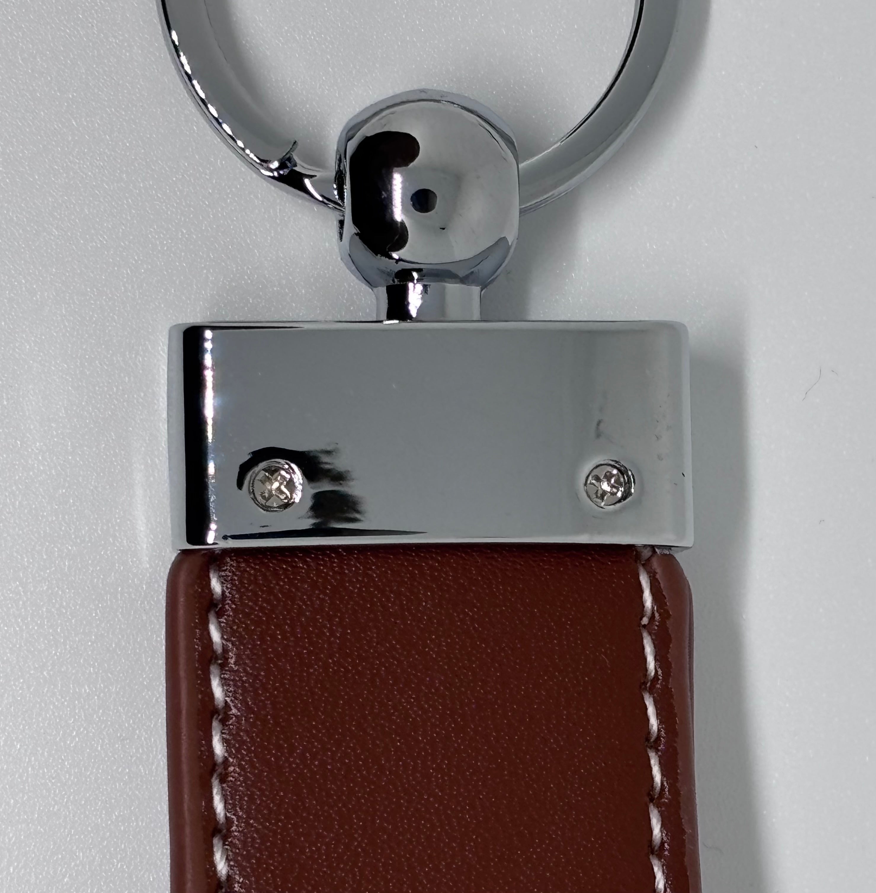 Leather Loop Keyring (Dark Brown)