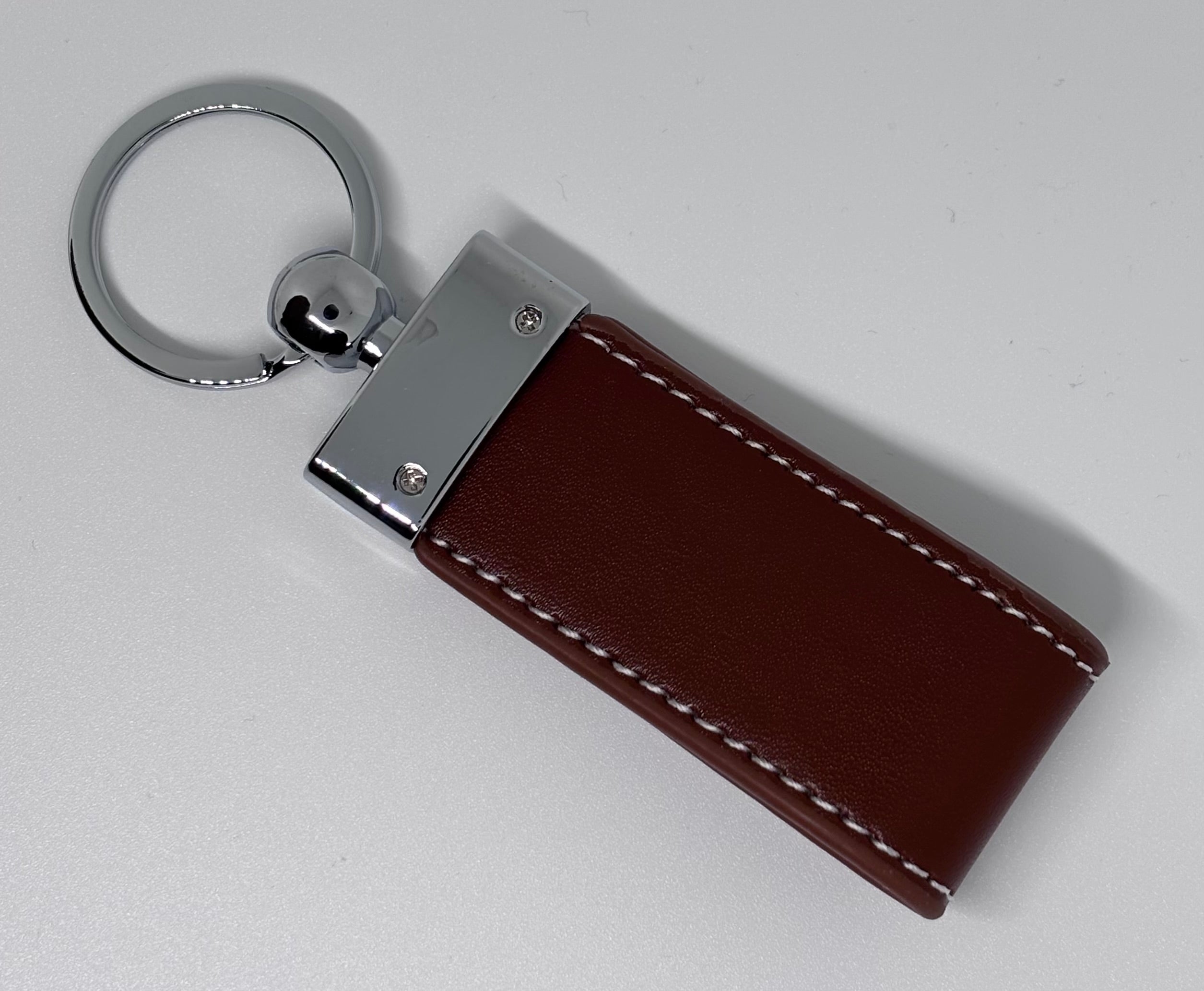 Leather Loop Keyring (Dark Brown)