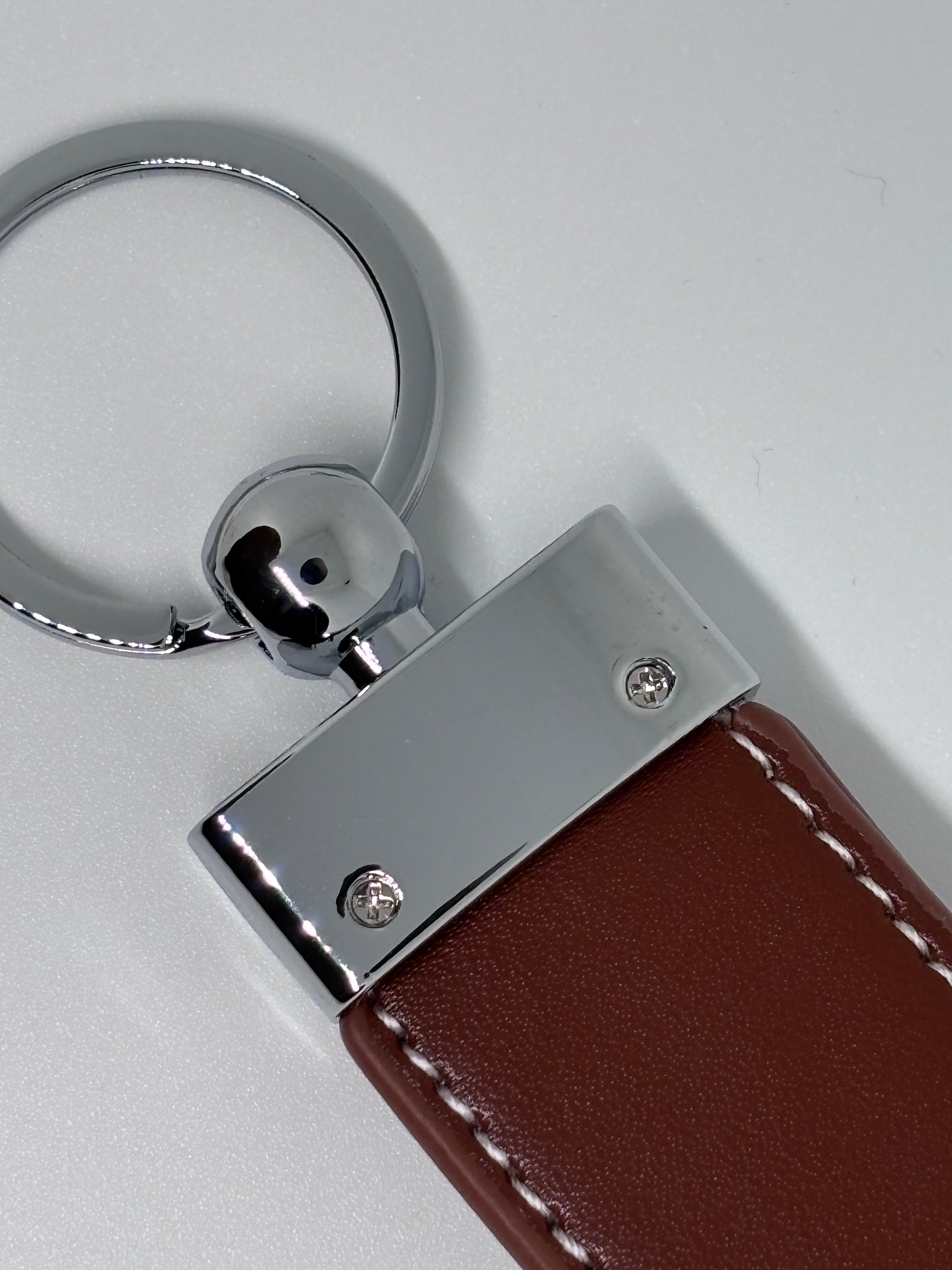Leather Loop Keyring (Dark Brown)