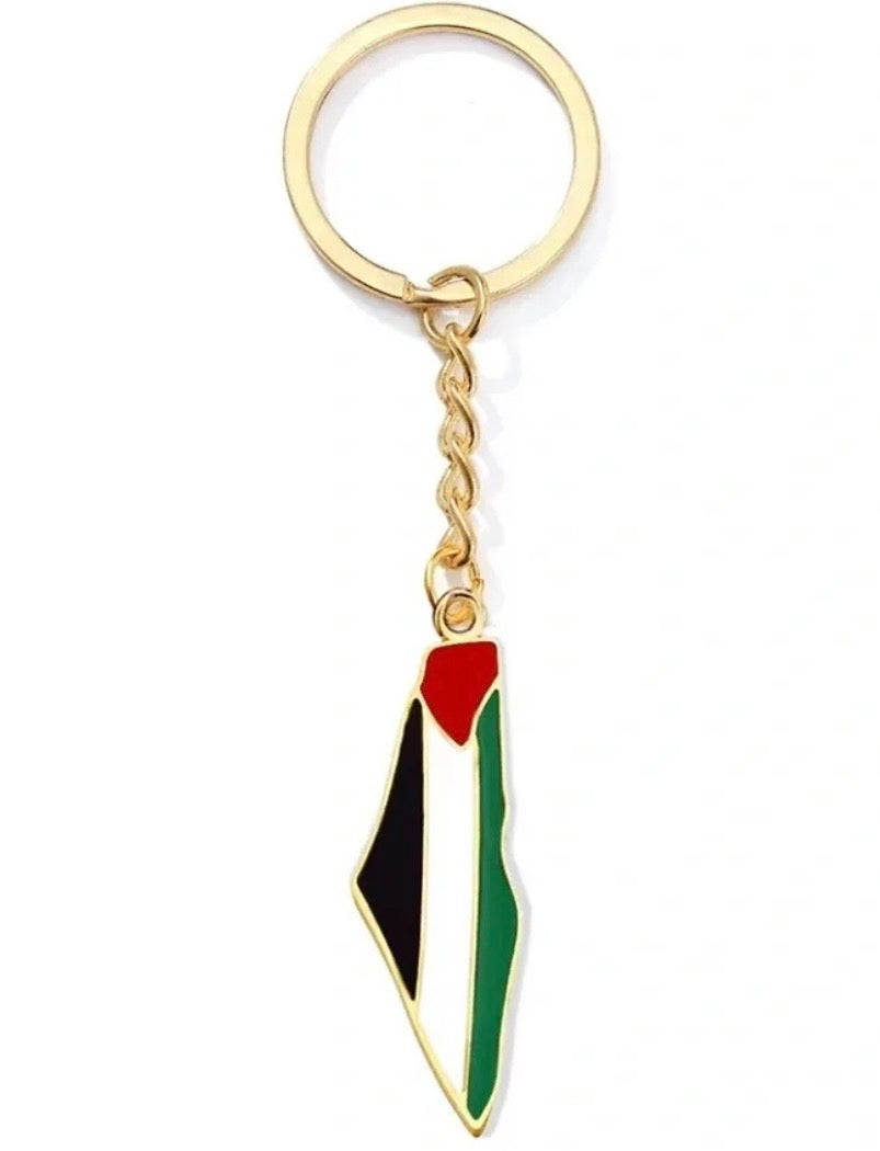 Palestine Map Keyring
