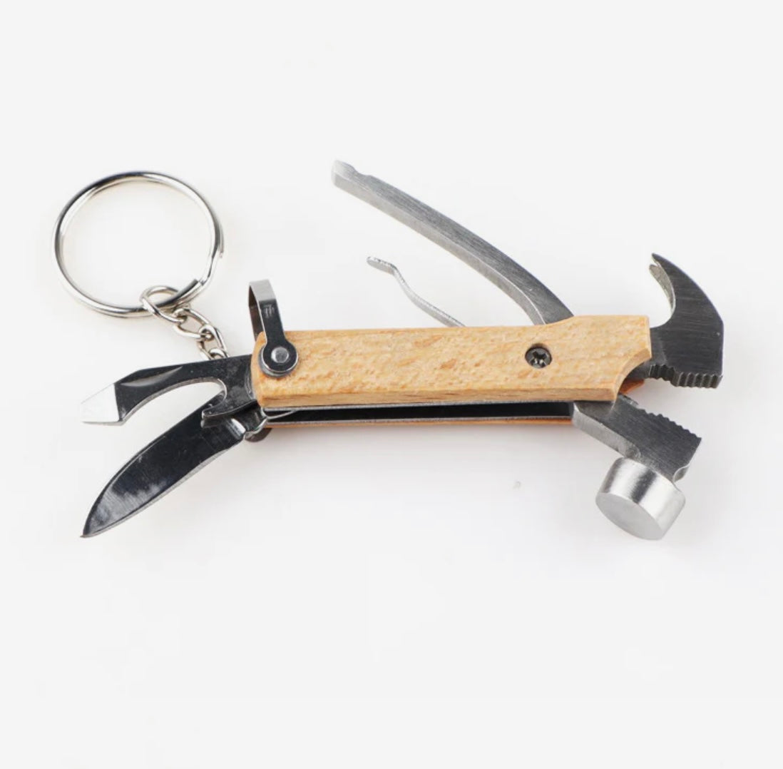 Miniature Hammer Multitool Keyring