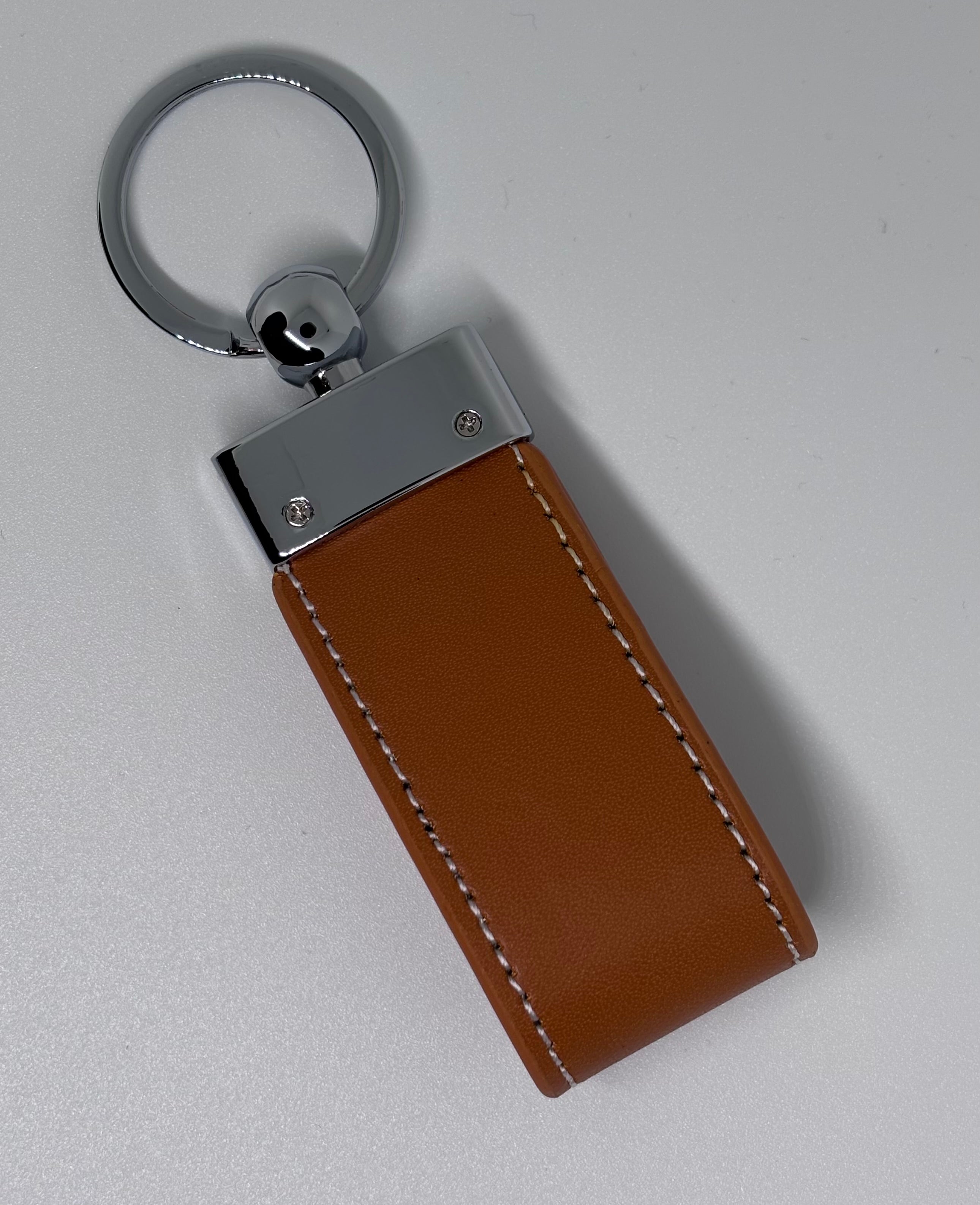 Leather Loop Keyring (Light Brown)