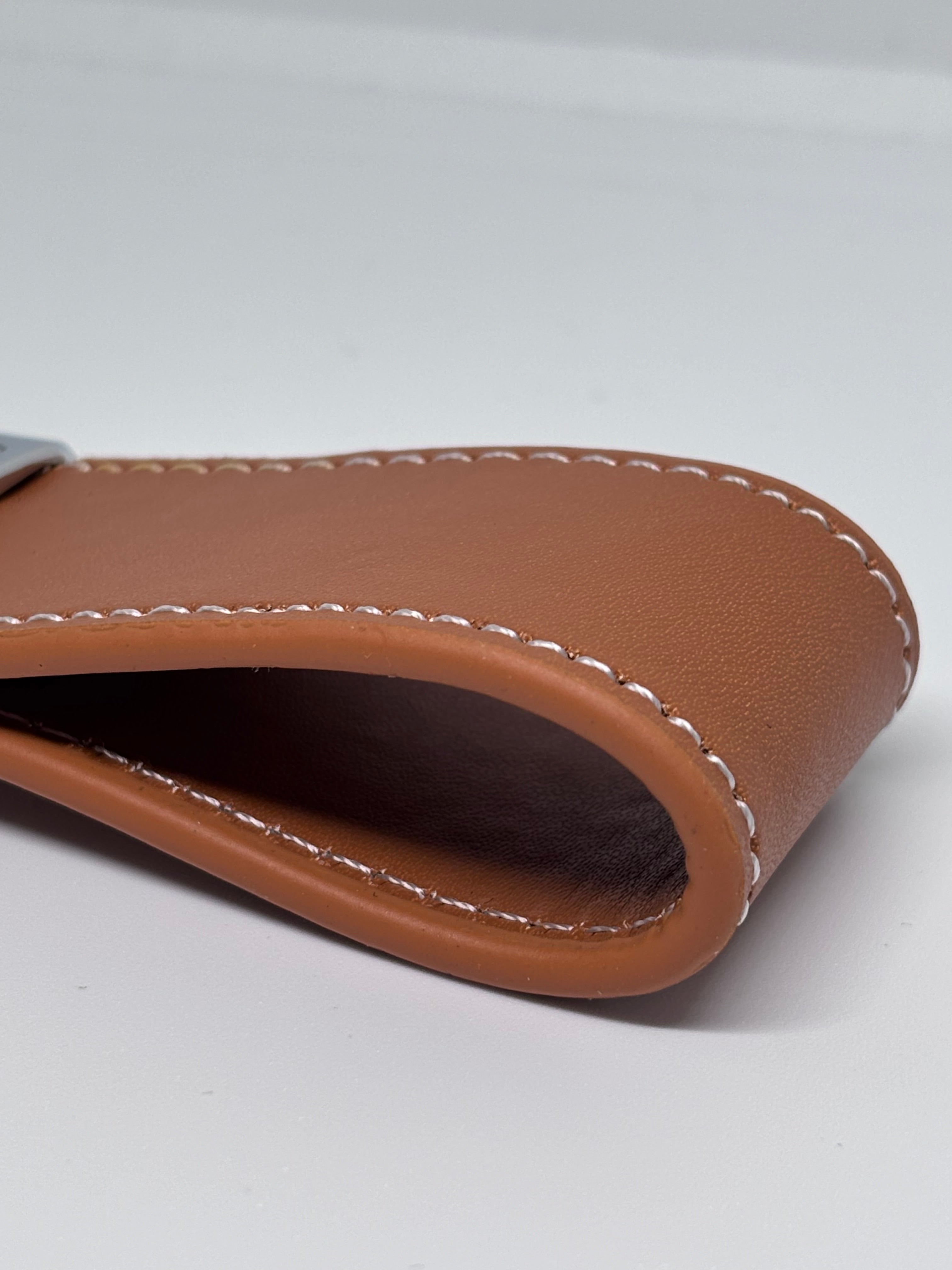 Leather Loop Keyring (Light Brown)